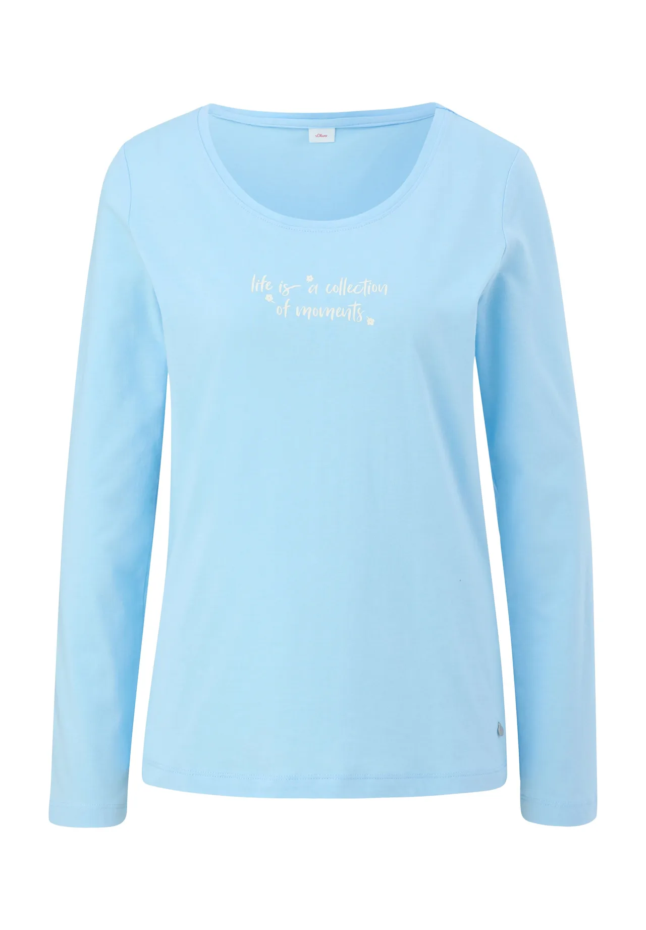 Langarm-Schlafshirt mit Schriftzug