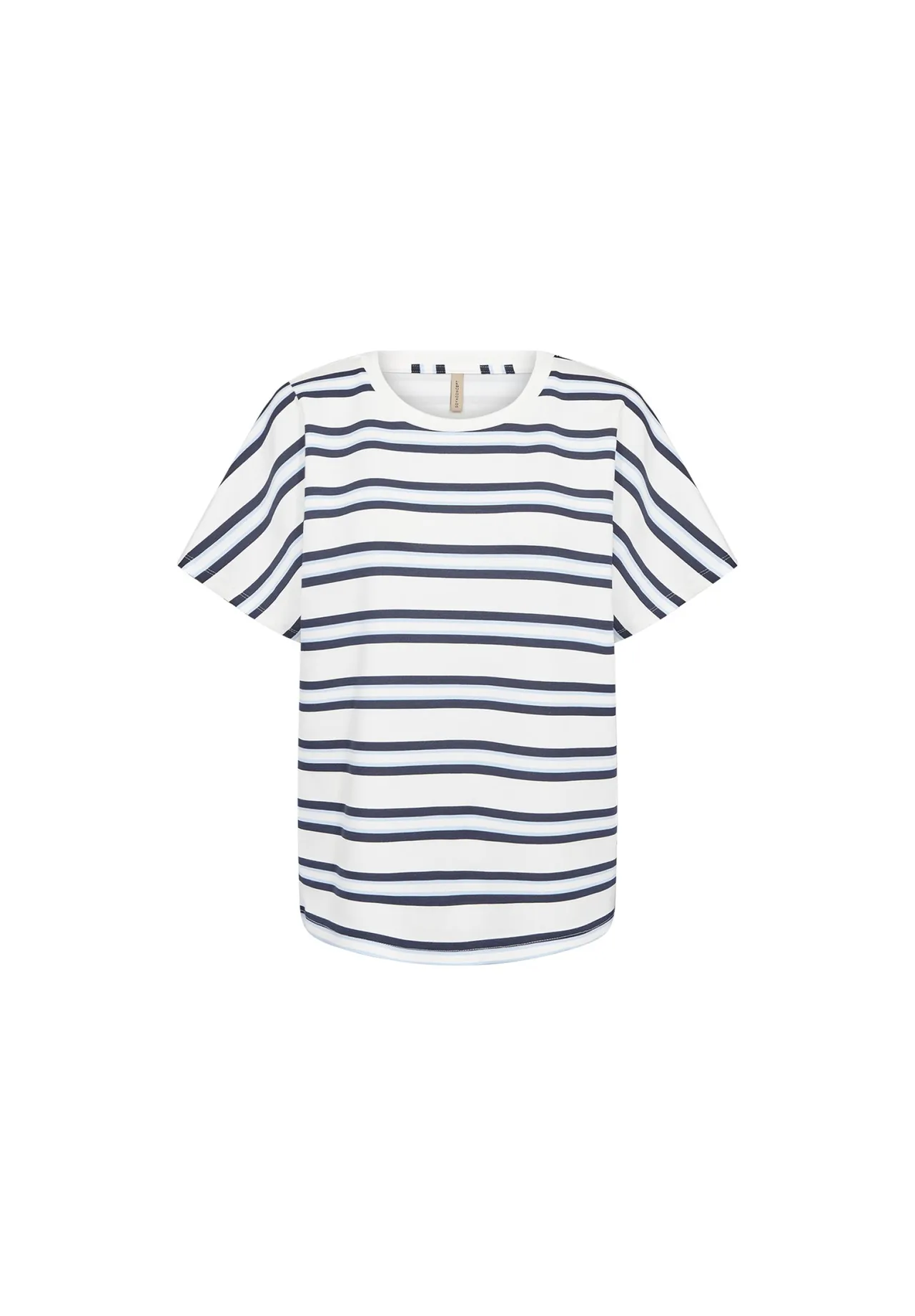 Gestreiftes T-Shirt mit Rundhalsausschnitt