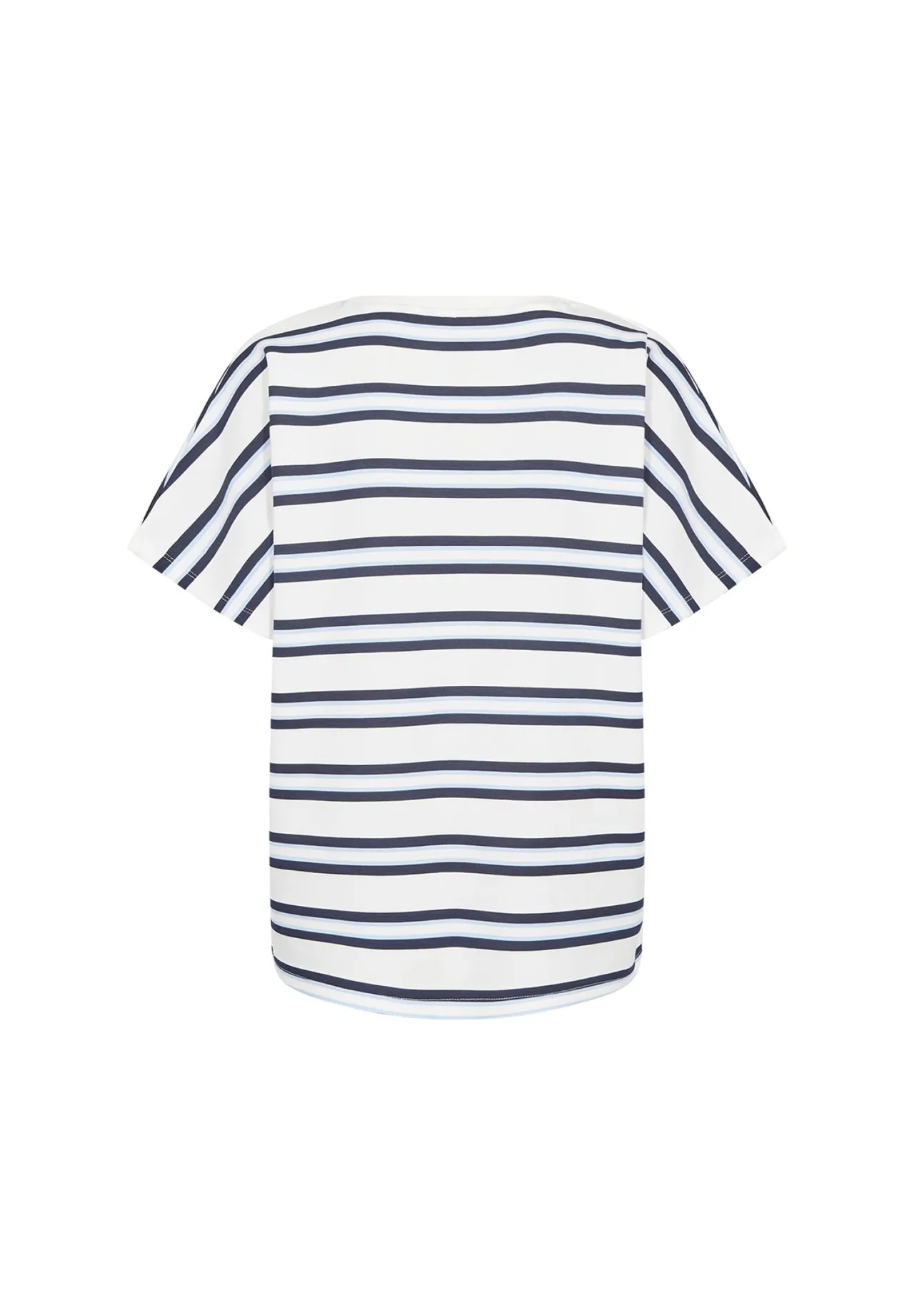 Gestreiftes T-Shirt mit Rundhalsausschnitt