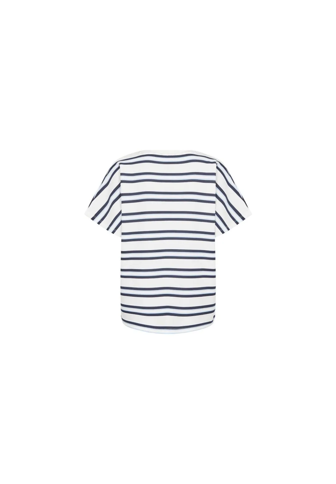 Gestreiftes T-Shirt mit Rundhalsausschnitt