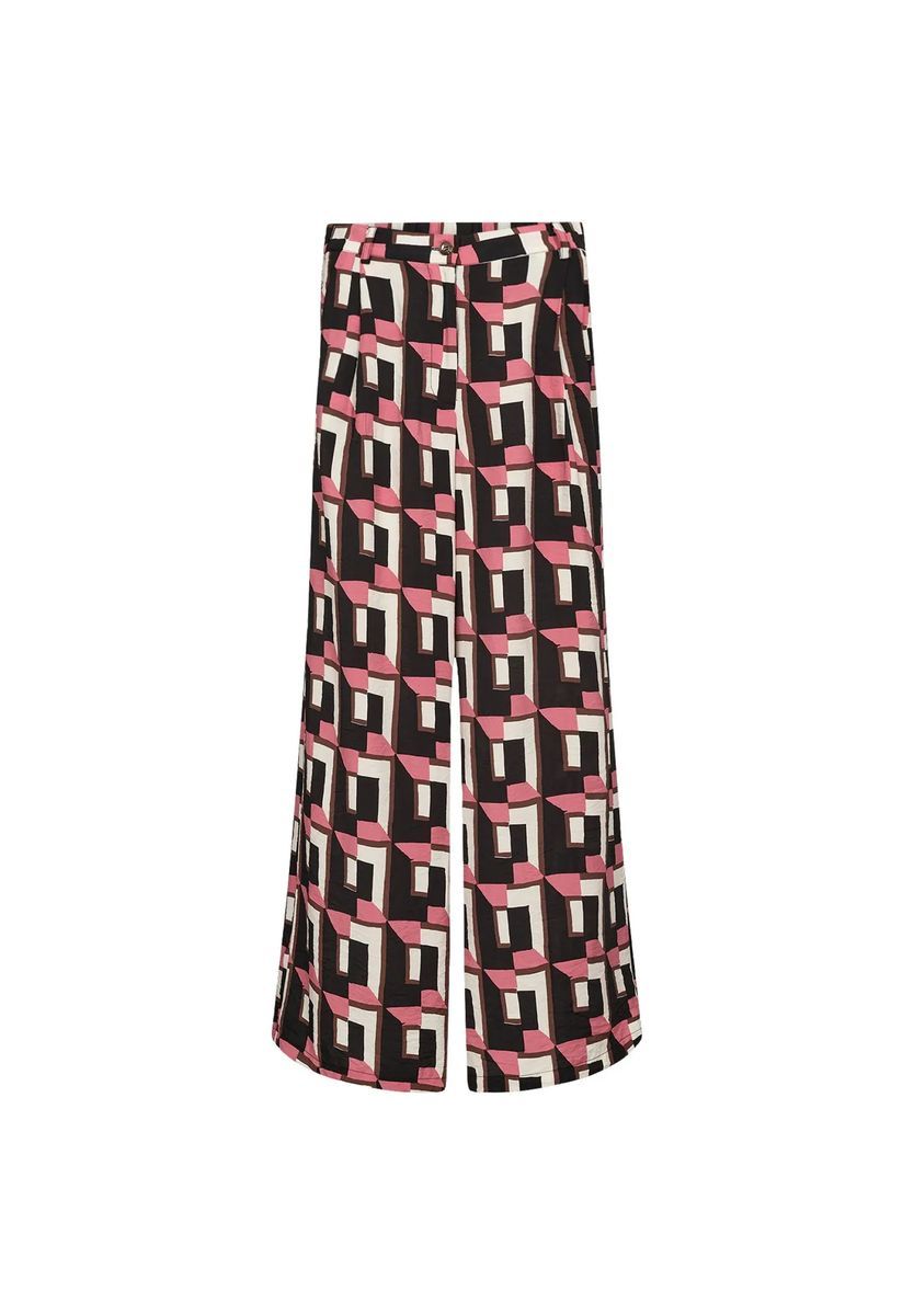 Weite Hose mit geometrischem Print