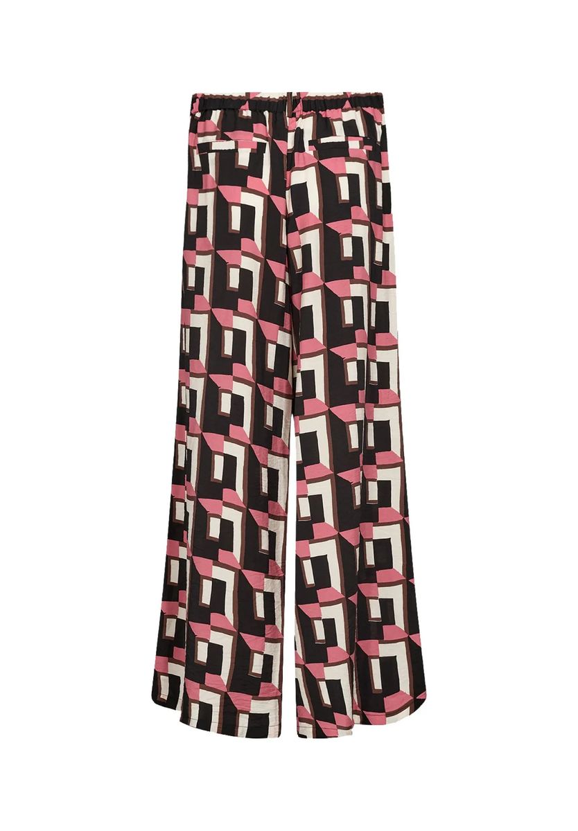 Weite Hose mit geometrischem Print