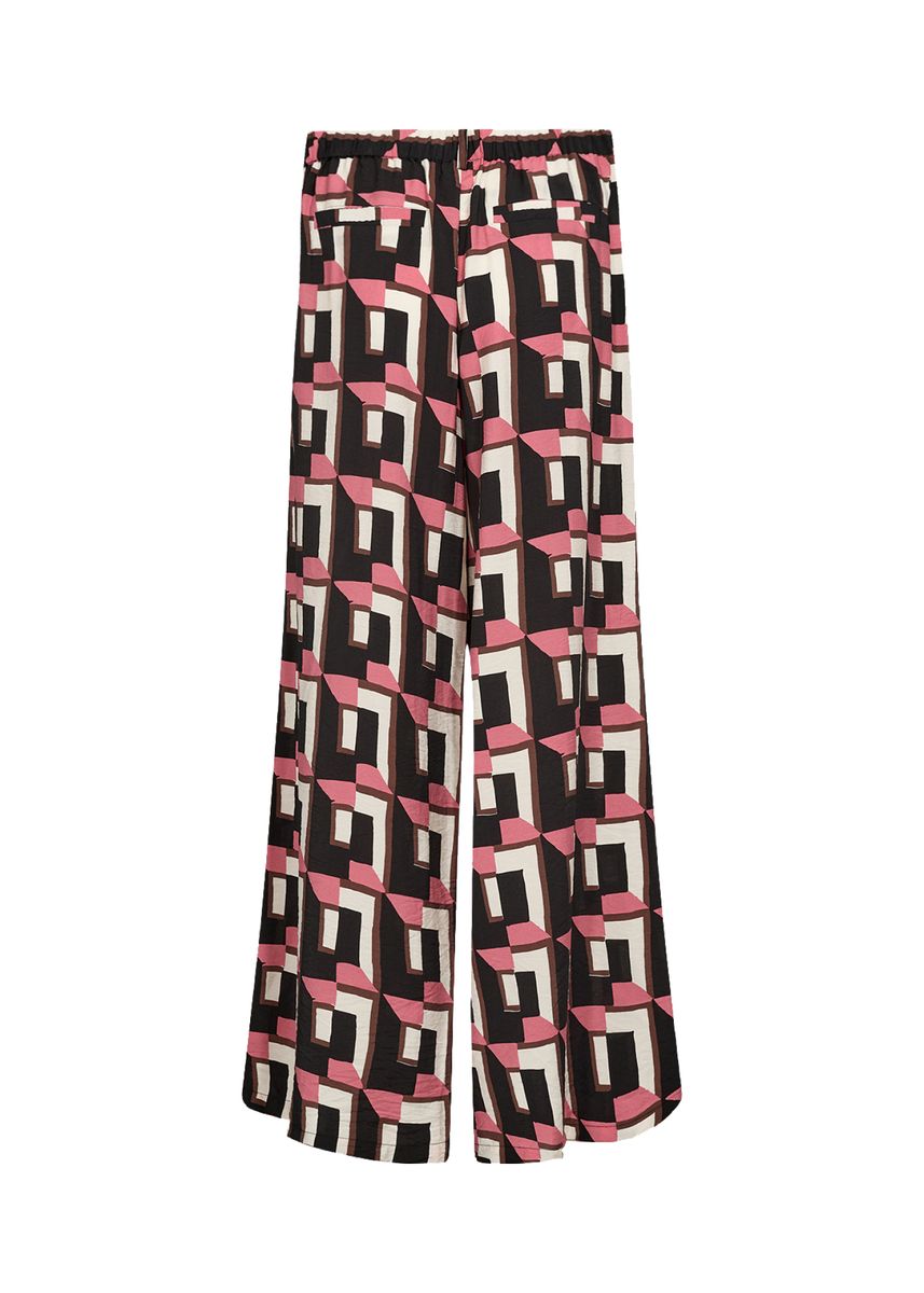 Weite Hose mit geometrischem Print