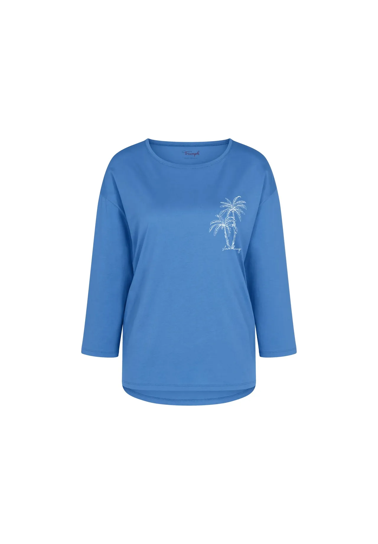 Schlafshirt mit Palmen-Stickerei