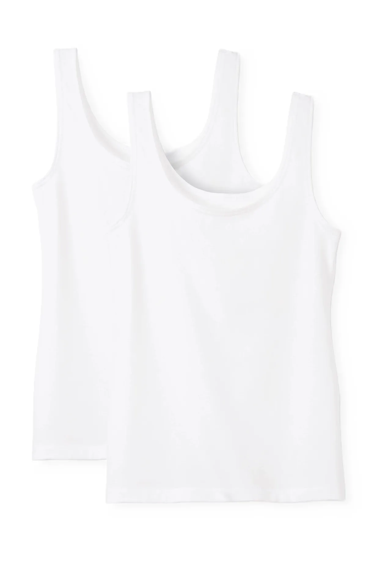 Essenzielle Baumwoll-Tanktops mit U-Ausschnitt