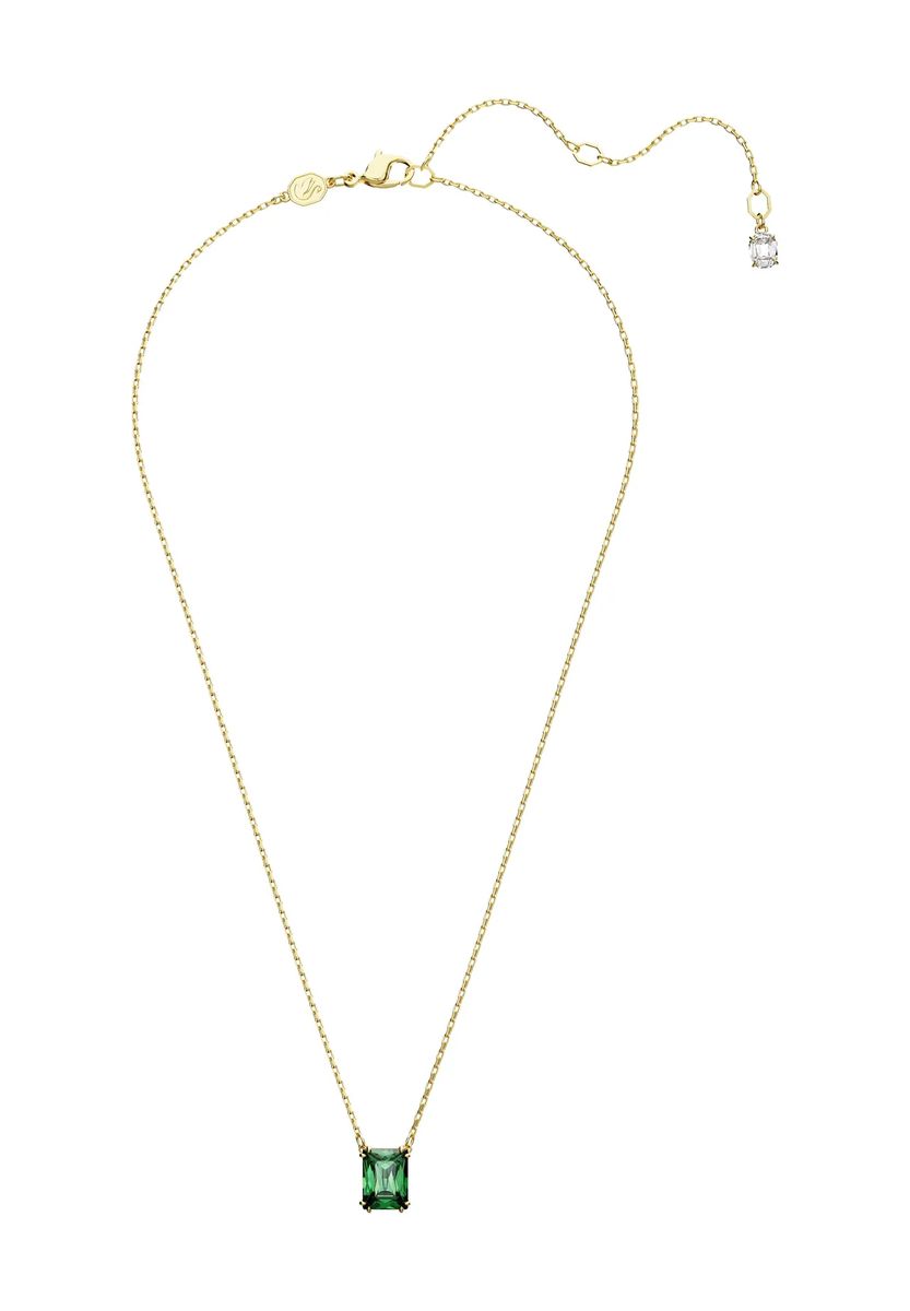 Elegante Halskette mit smaragdgrünem Kristall