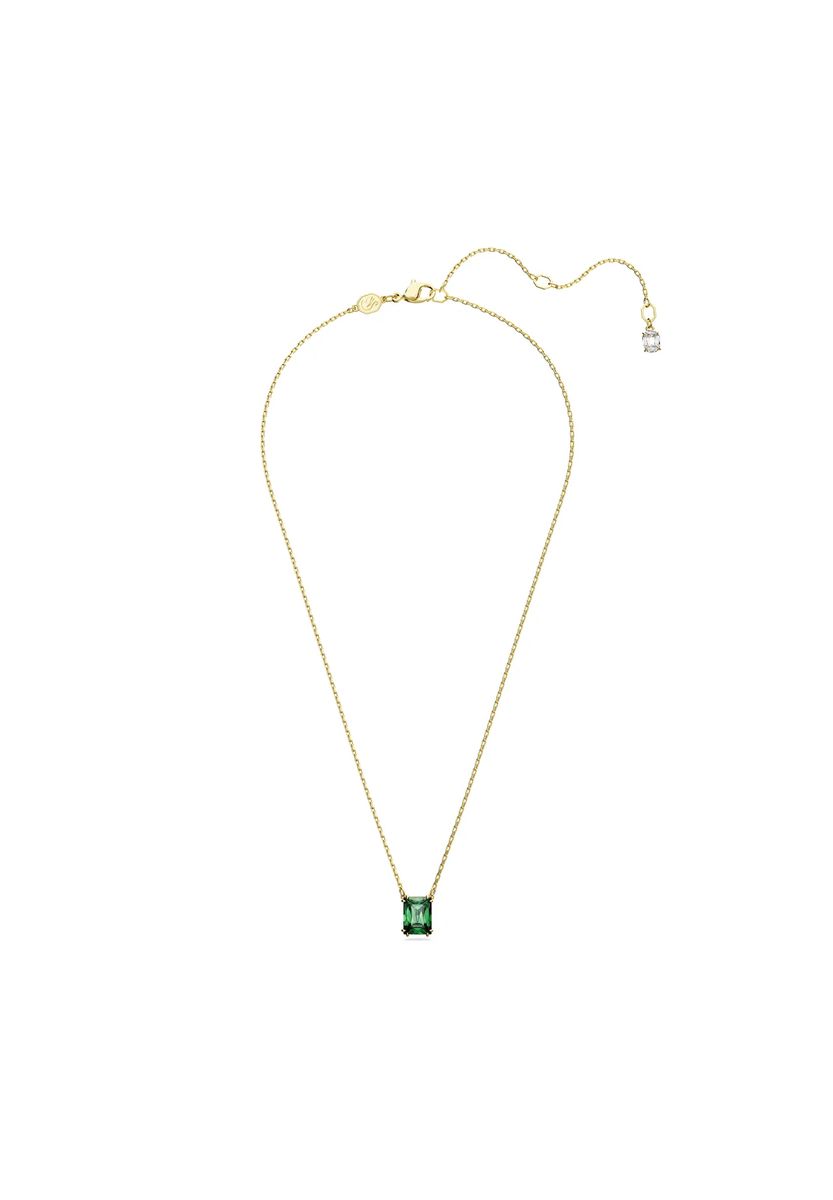Elegante Halskette mit smaragdgrünem Kristall