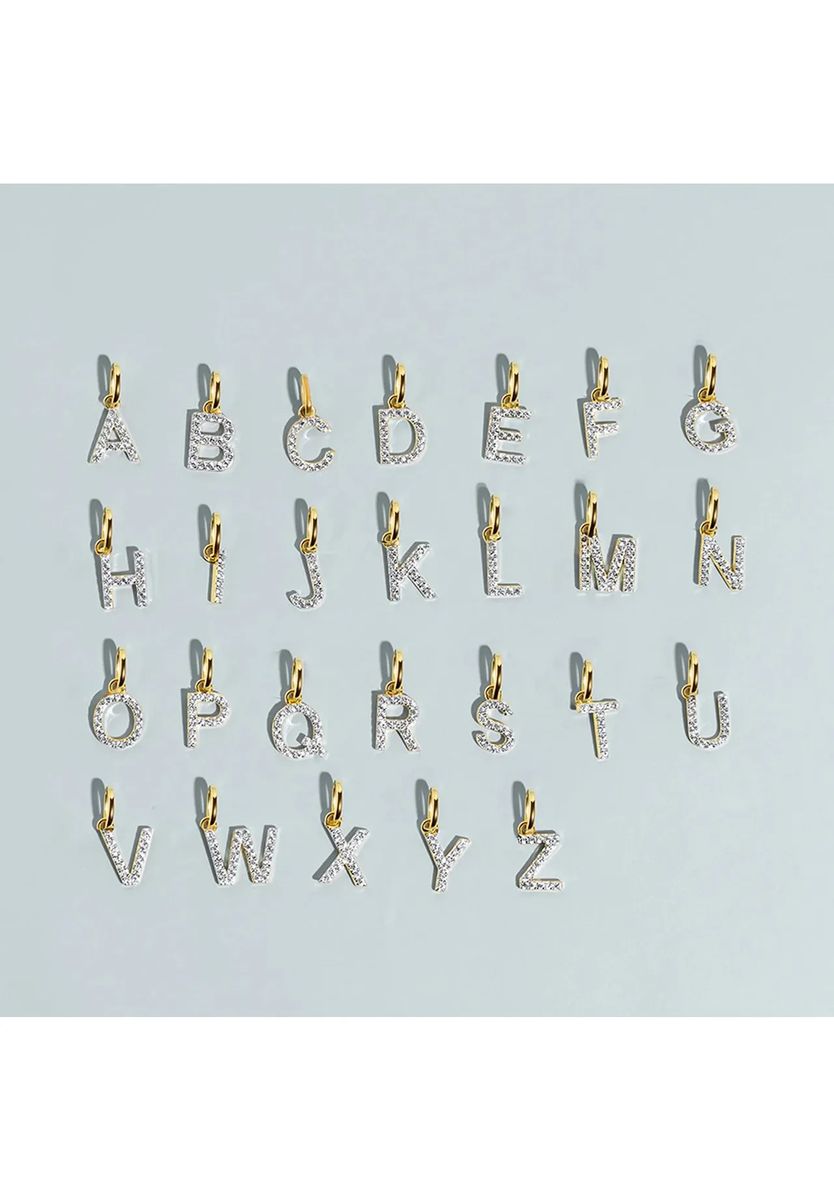 Funkelnder Buchstaben-Anhänger V