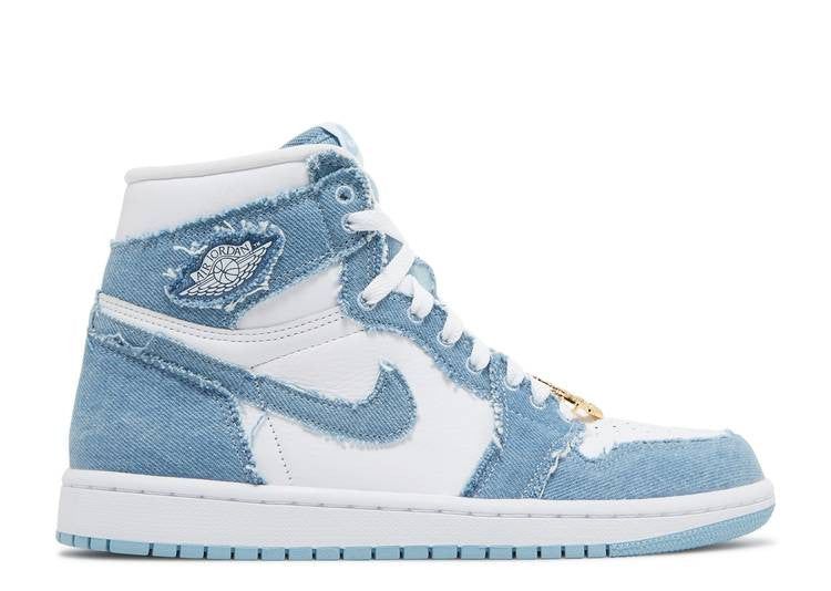 High-Top-Sneaker aus Distressed Denim