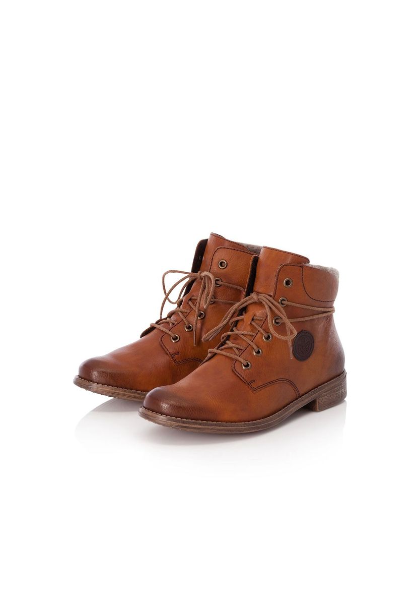 Klassische Schnürstiefeletten mit Reißverschluss