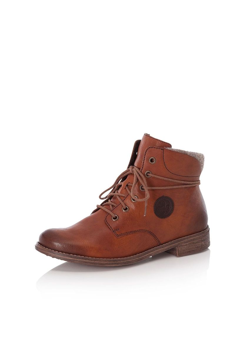 Klassische Schnürstiefeletten mit Reißverschluss