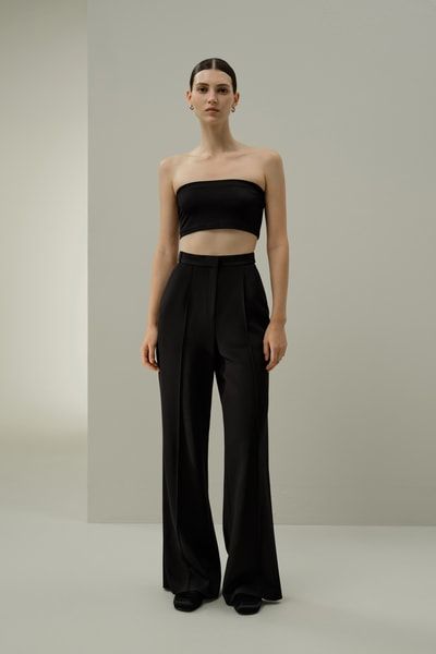 Minimalistisches Bandeau-Top aus Seide
