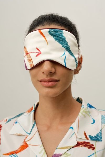 Seidenschlafmaske mit Schütze-Print