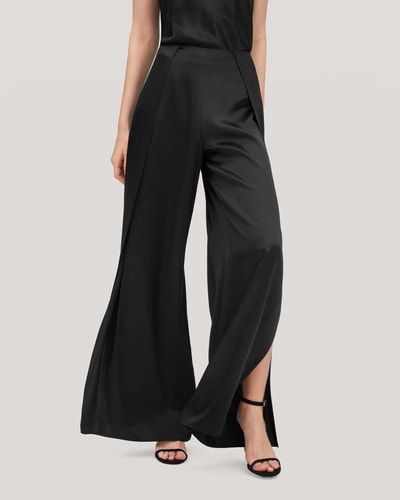 Elegante Seidenhose mit weitem Bein