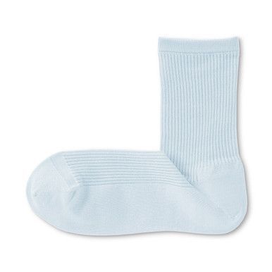 Rechtwinklige gerippte Crew-Socken