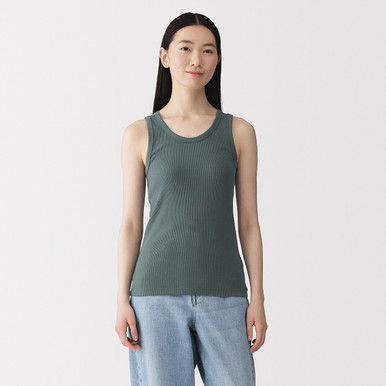 Tanktop mit Rippstruktur aus Lyocell-Mix