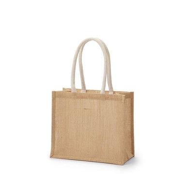 Minimalistische strukturierte Jute-Tragetasche