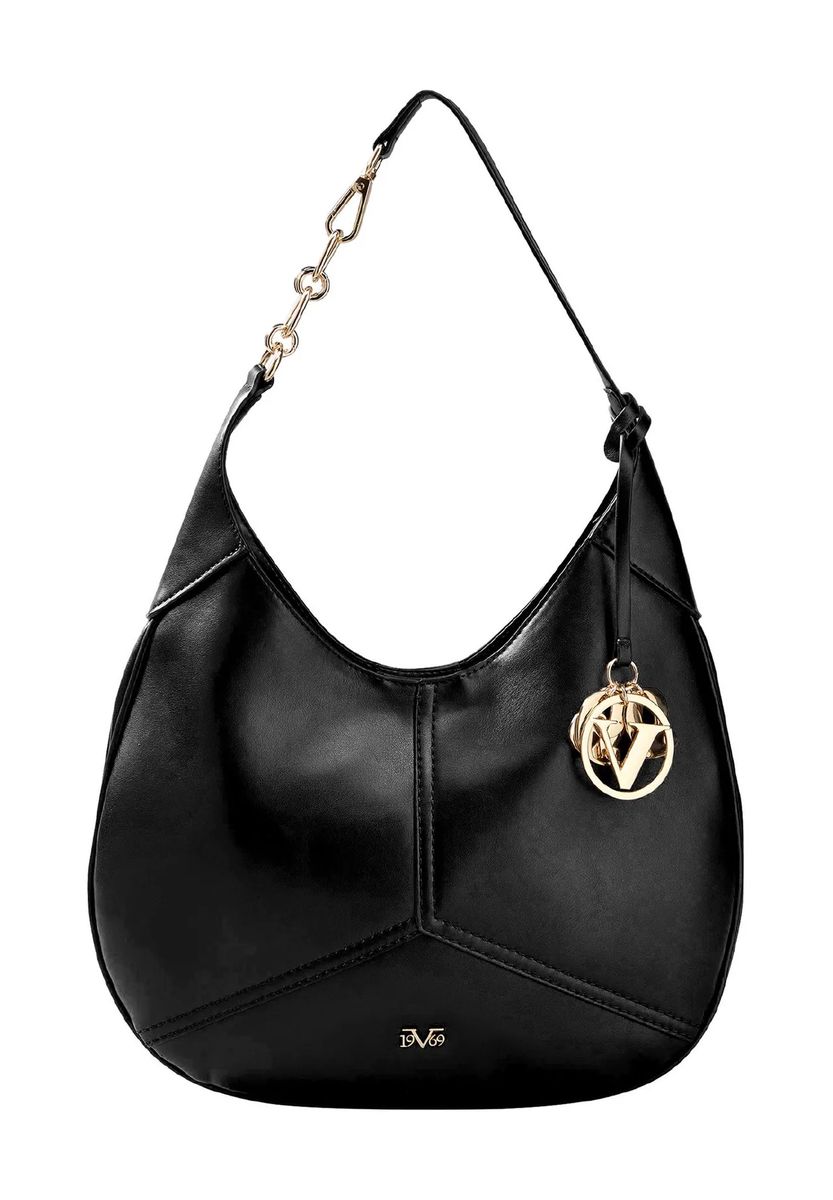 Elegante Hobo-Tasche mit Logo-Anhänger