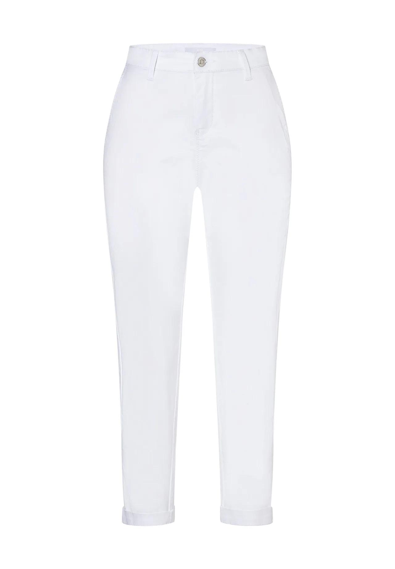 Schmal geschnittene verkürzte Gabardine-Chinos