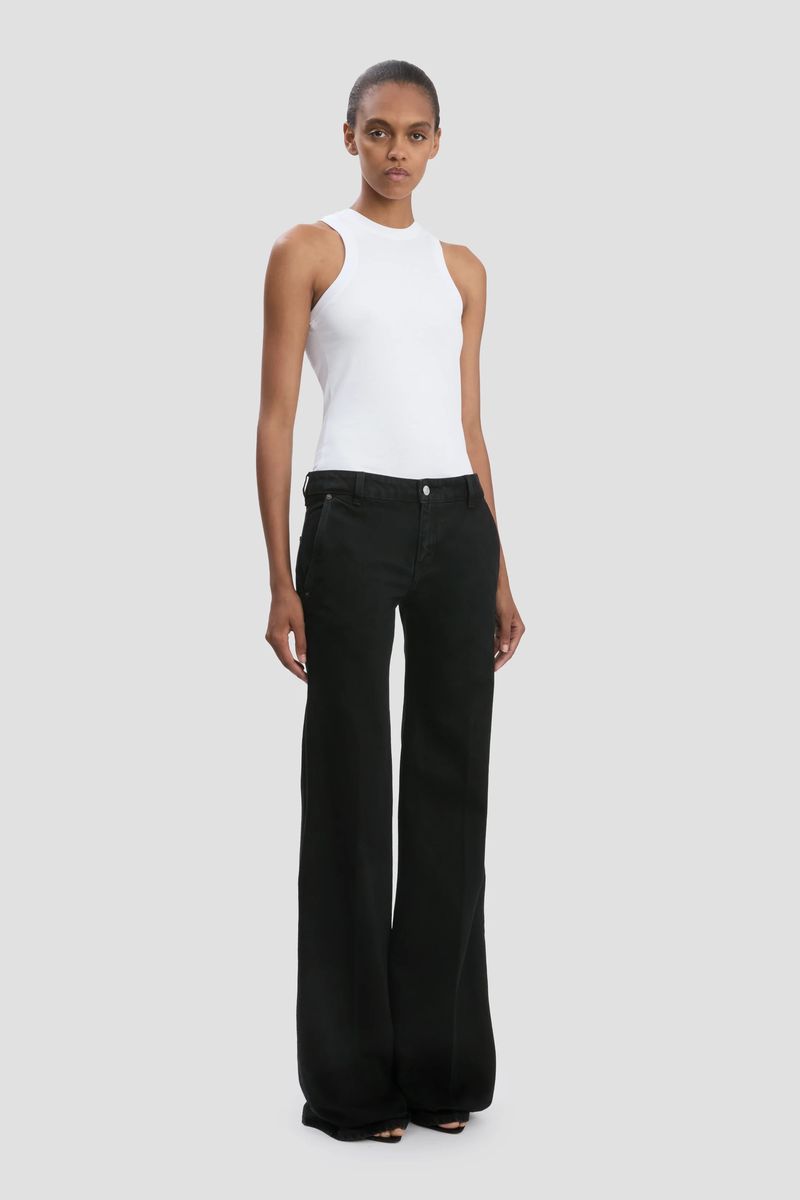 Weit geschnittene Low-Rise Jeans