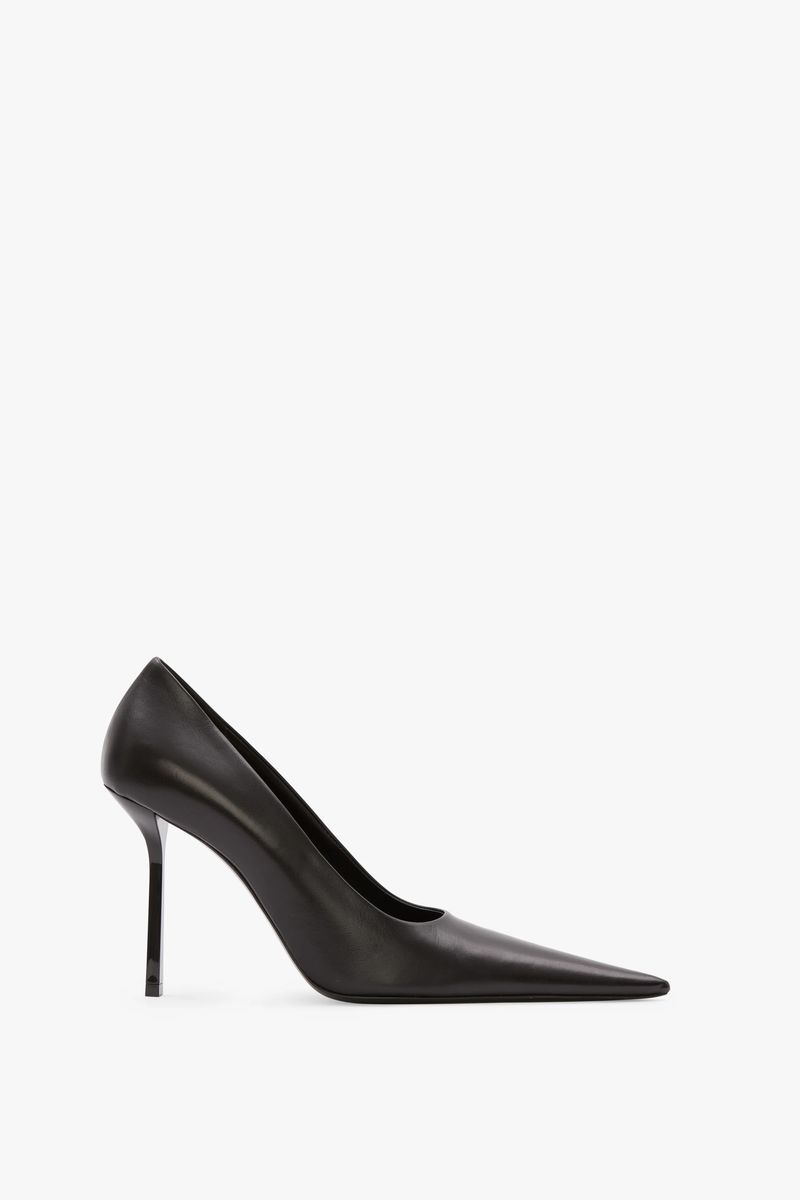 Spitze Stiletto-Pumps aus Leder
