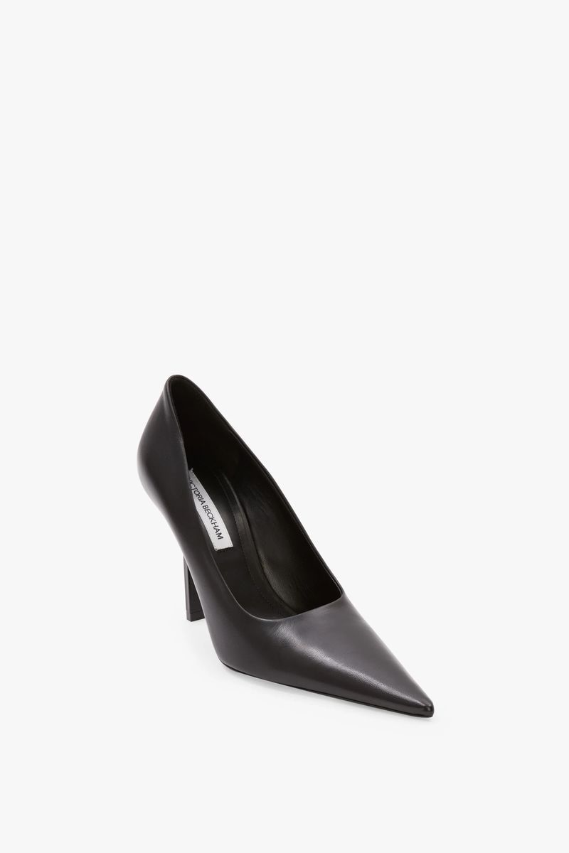 Spitze Stiletto-Pumps aus Leder