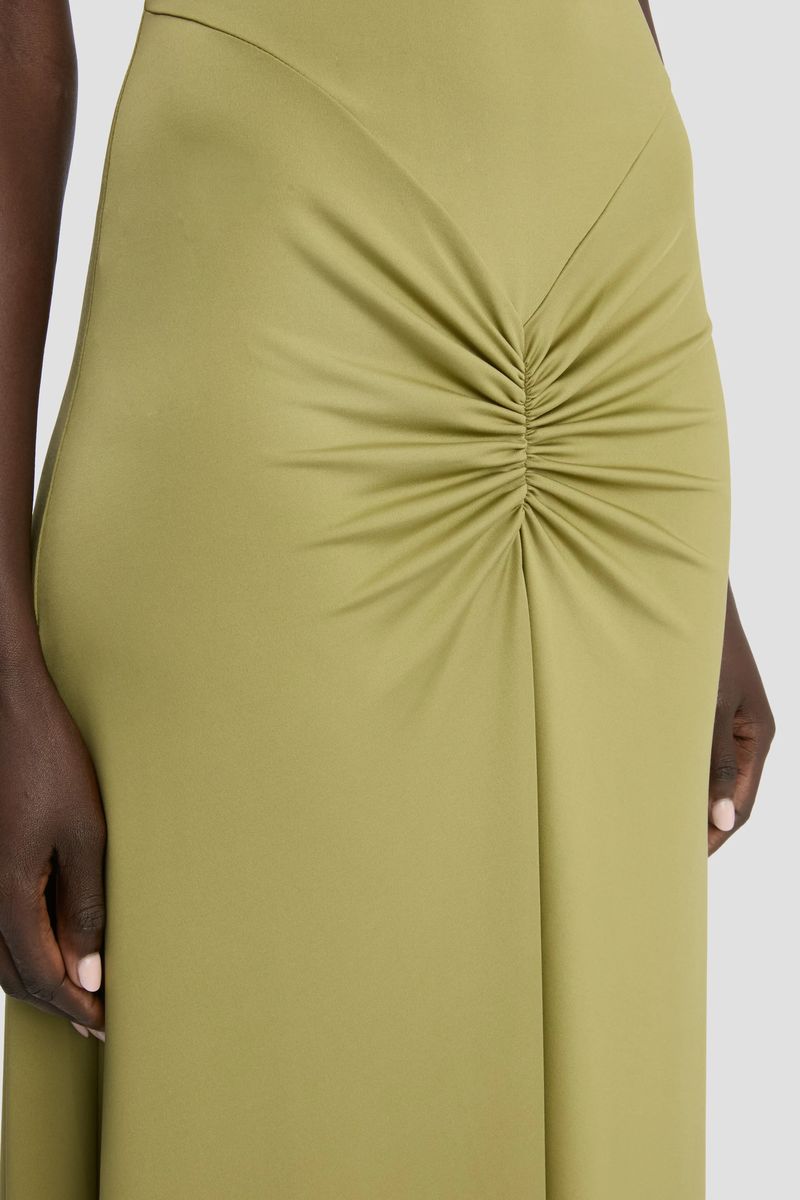 Midikleid mit Taillenraffung