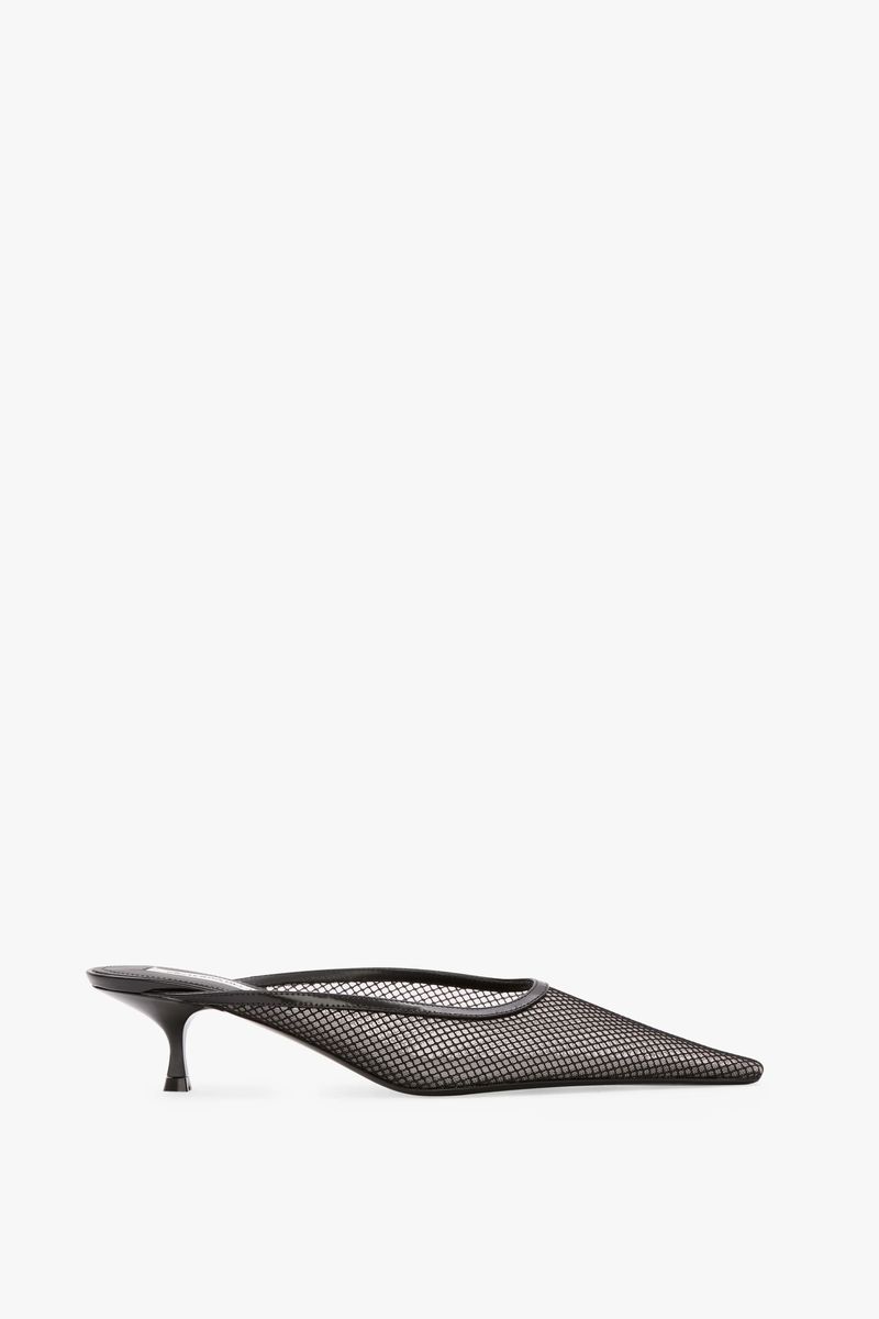 Mules aus Mesh mit spitzer Kappe