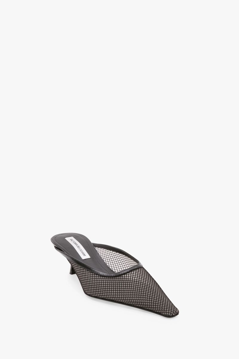 Mules aus Mesh mit spitzer Kappe