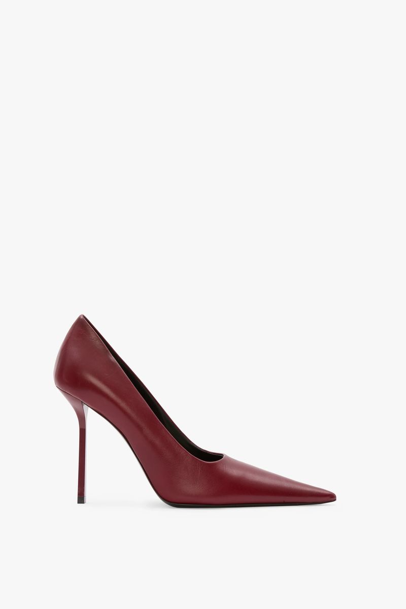 Spitze Stiletto-Pumps aus Leder