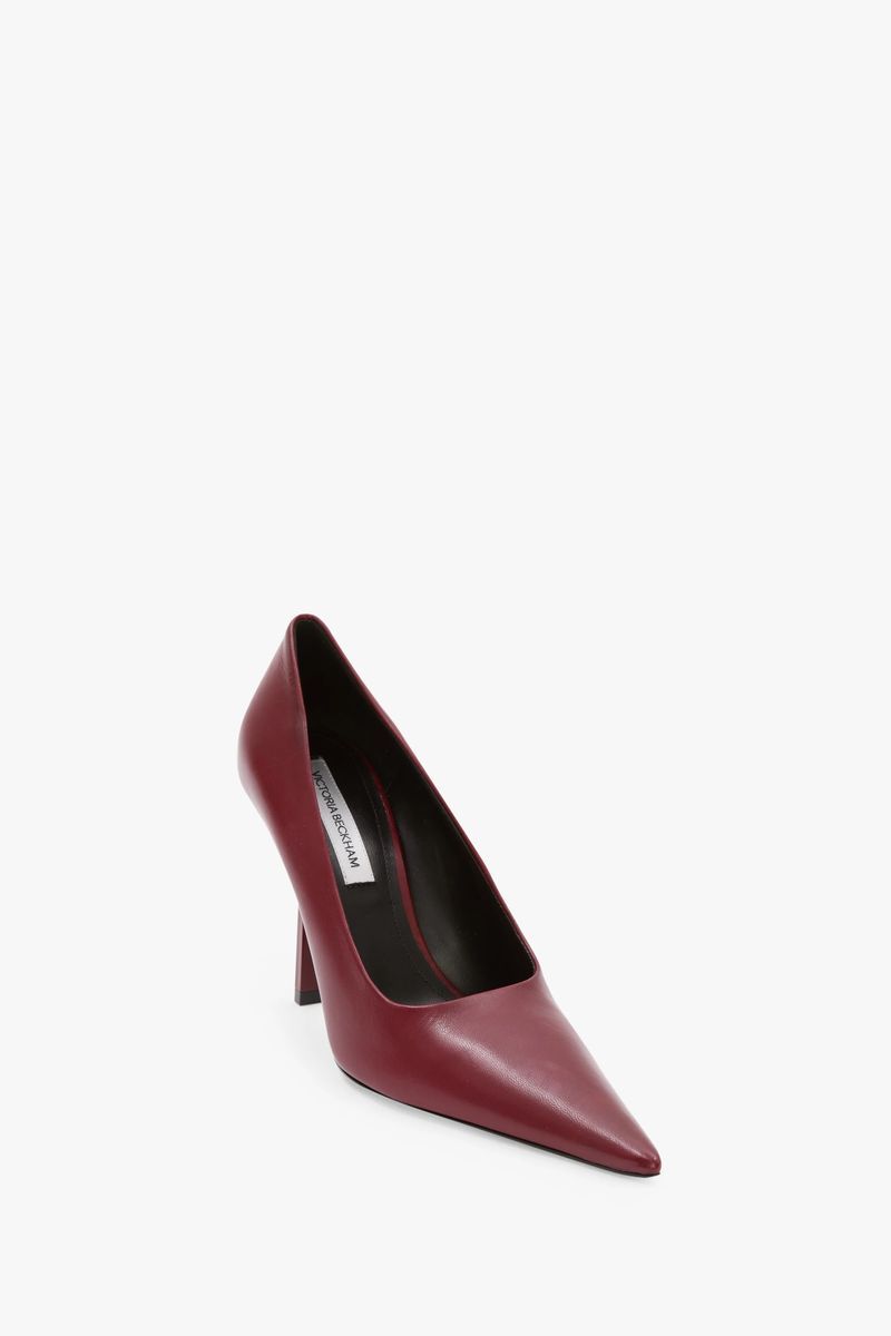 Spitze Stiletto-Pumps aus Leder
