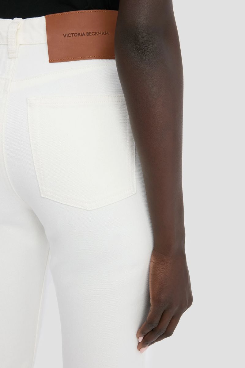 Hoch geschnittene Straight-Leg-Jeans