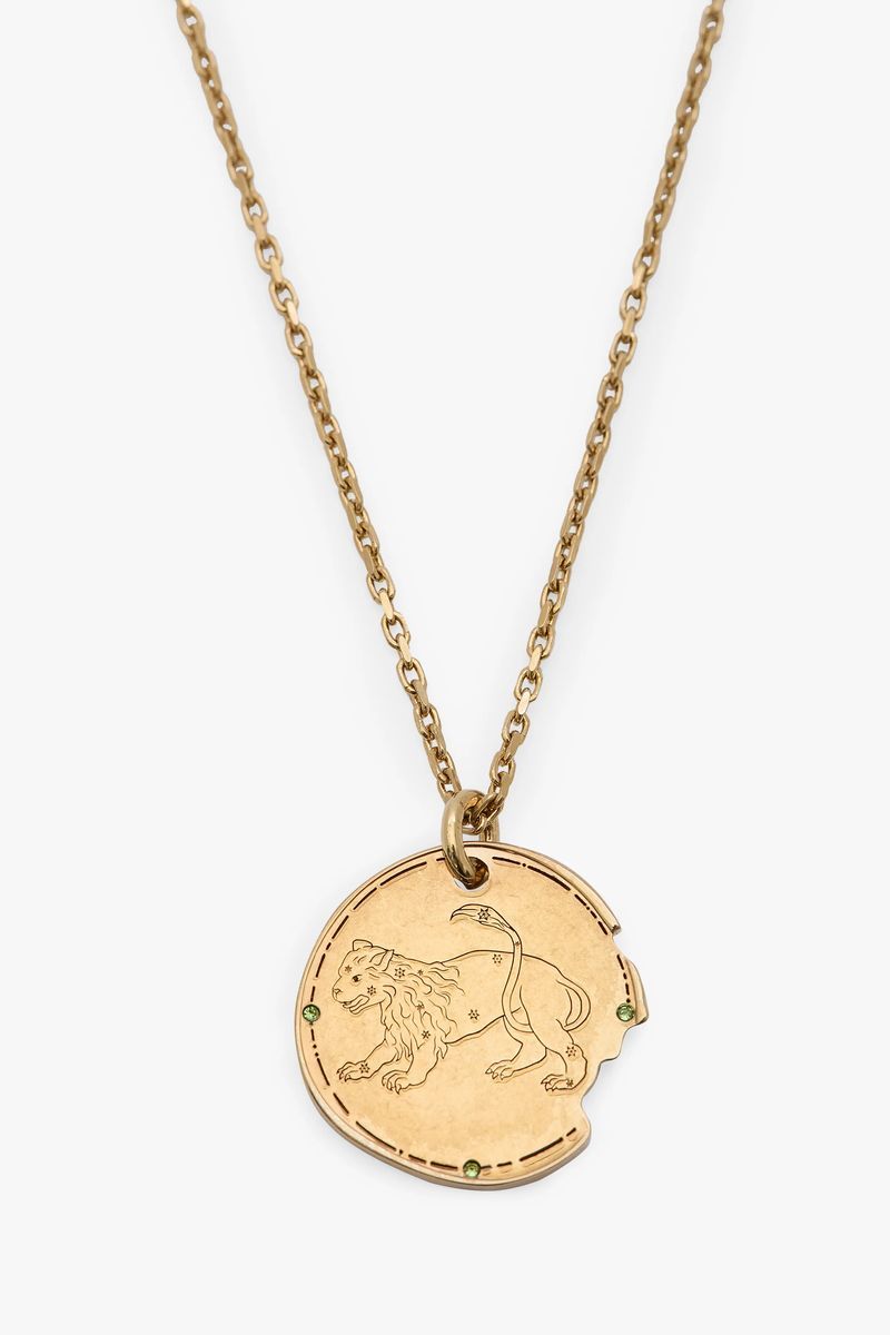 Leo Tierkreiszeichen Münzanhänger Kette