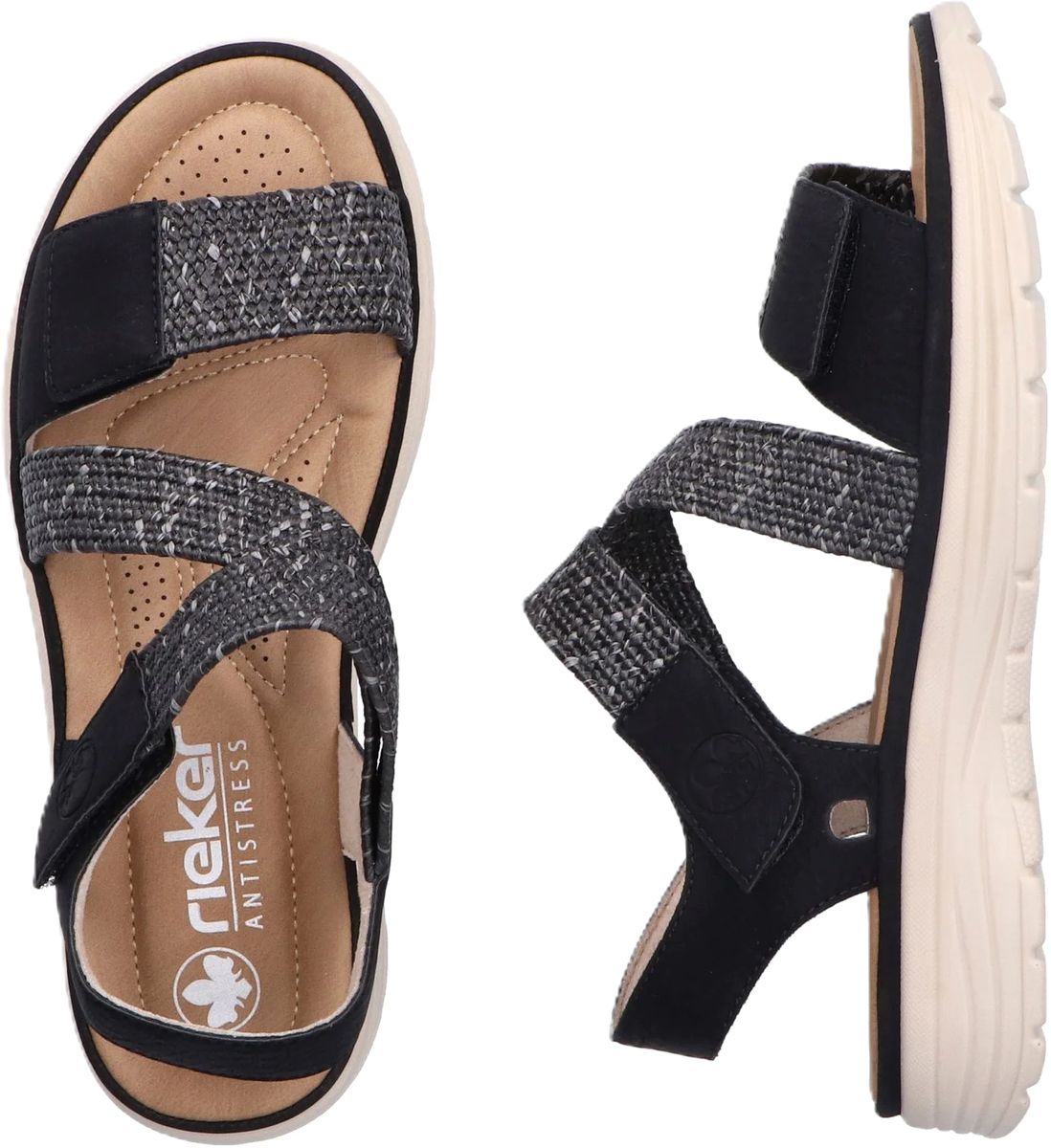 Keilsandalen mit gekreuzten Riemen