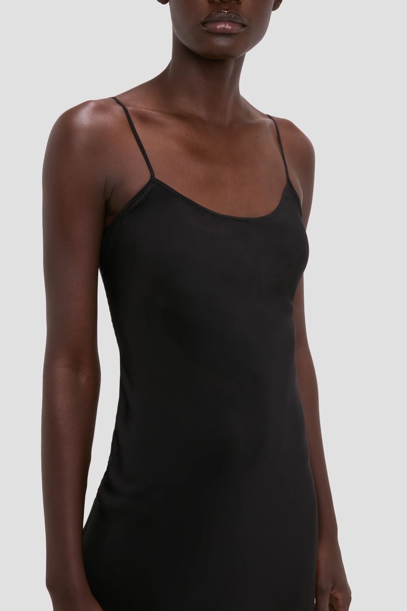 Minimalistisches Seiden-Slipp-Midikleid