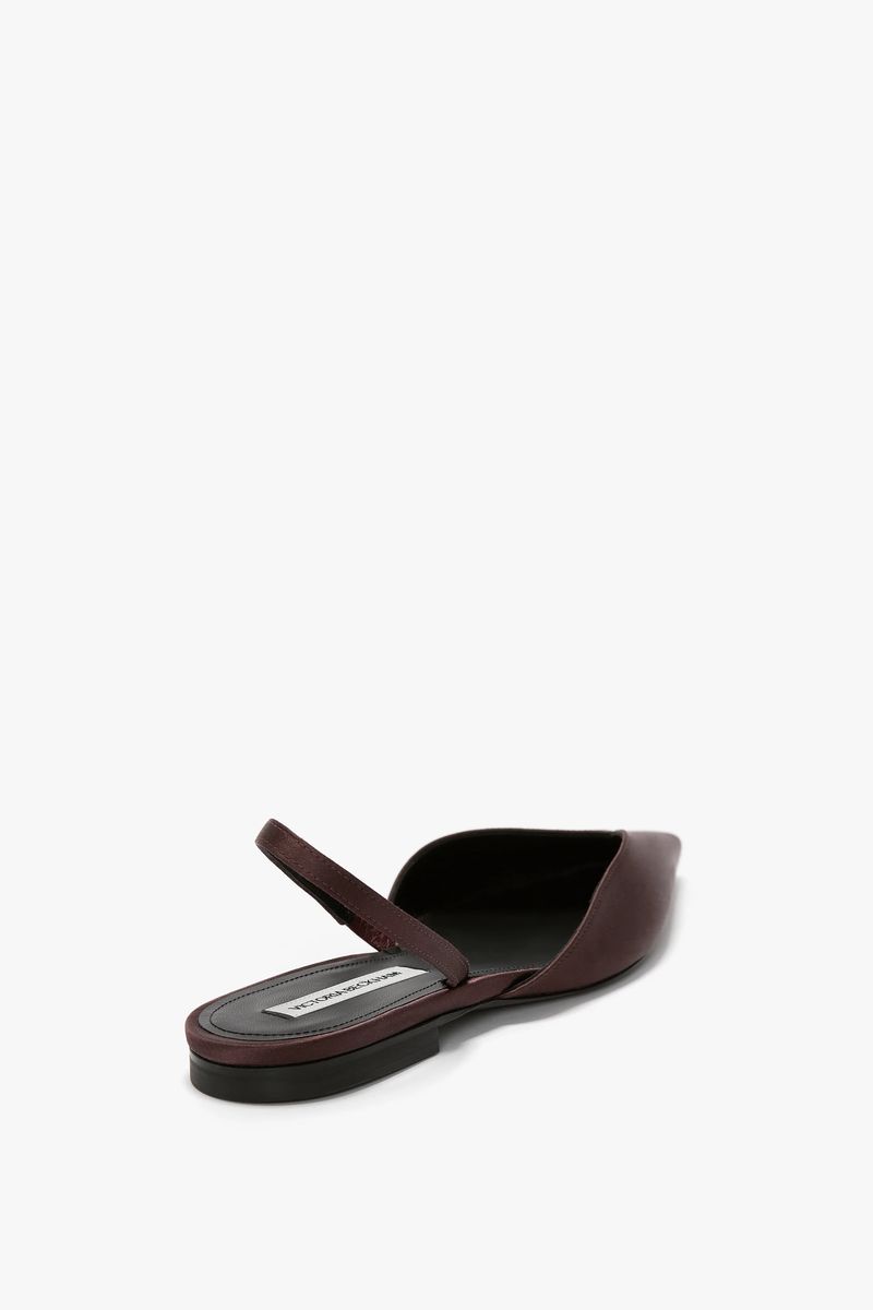 Elegante spitze Satin-Slingback-Ballerinas