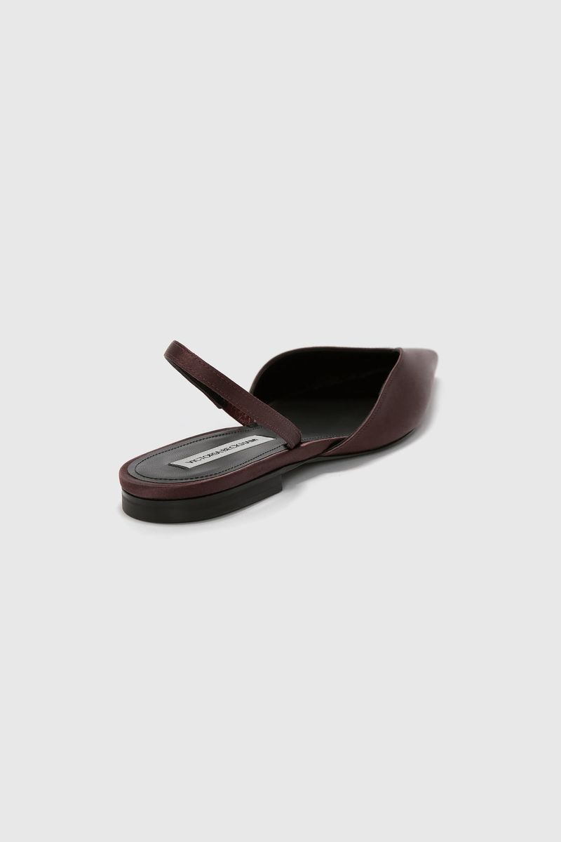 Elegante spitze Satin-Slingback-Ballerinas