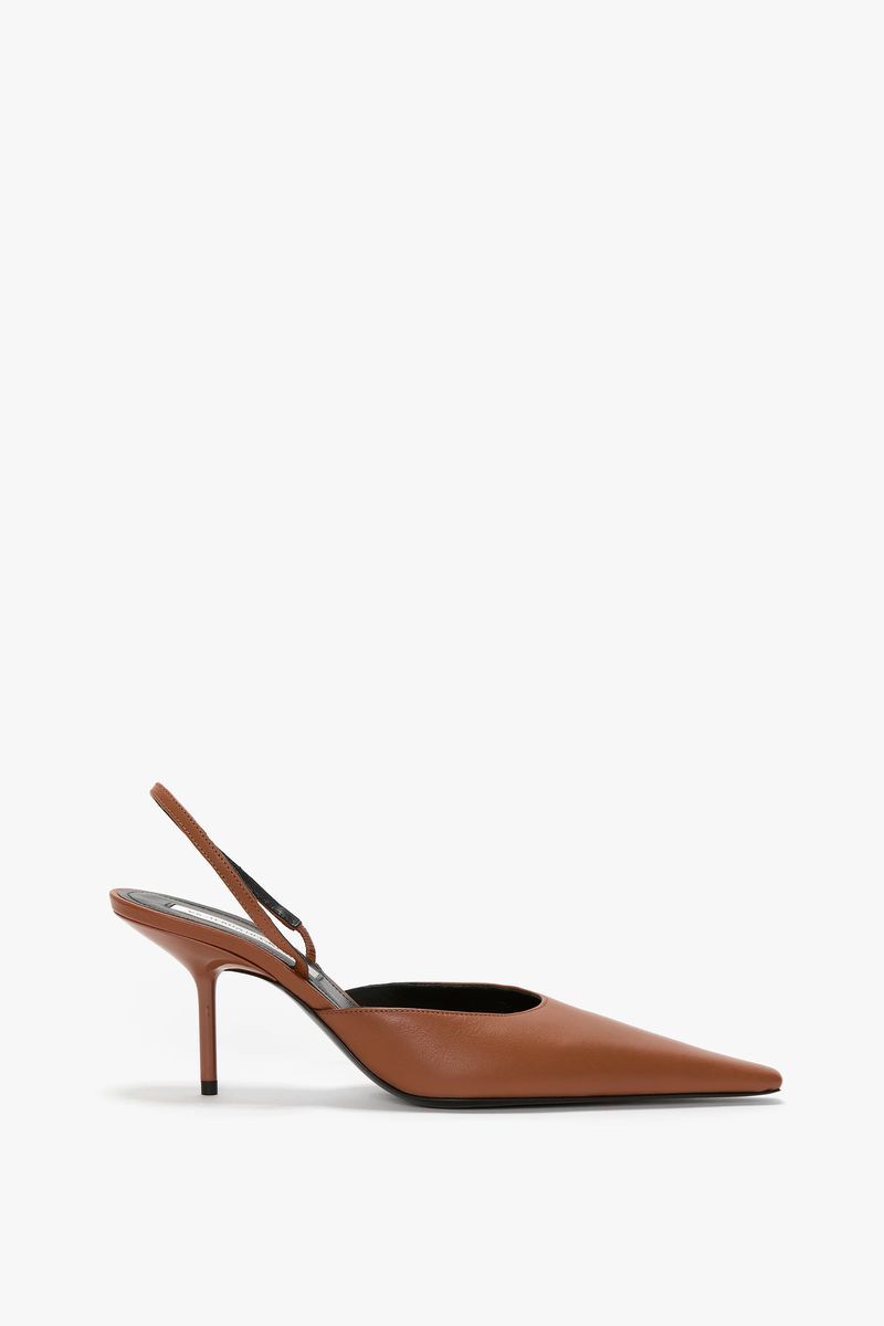 Slingback-Pumps mit spitzer Kappe