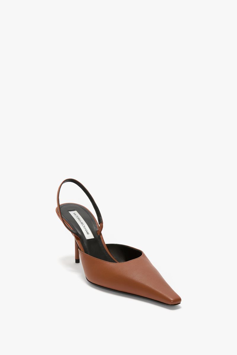 Slingback-Pumps mit spitzer Kappe