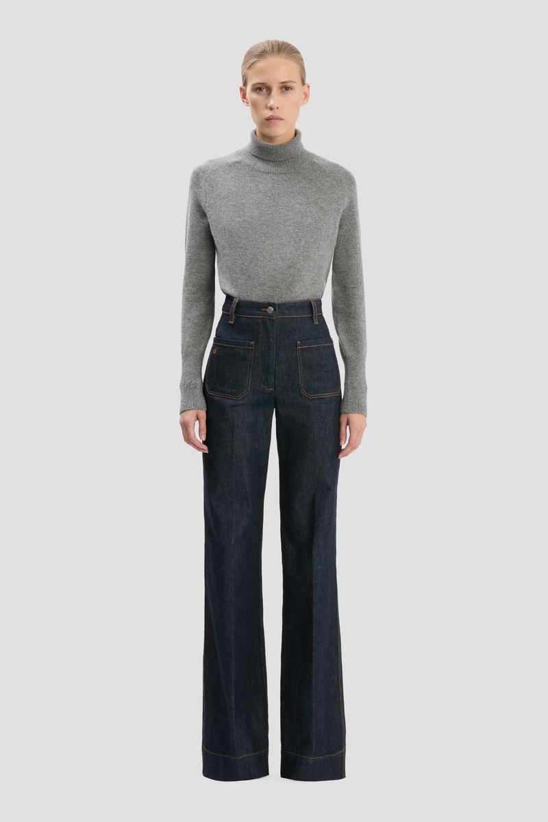 Alina Hochtaillierte Jeans mit weitem Bein