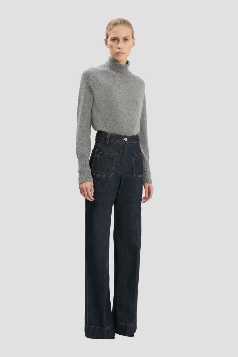 Alina Hochtaillierte Jeans mit weitem Bein
