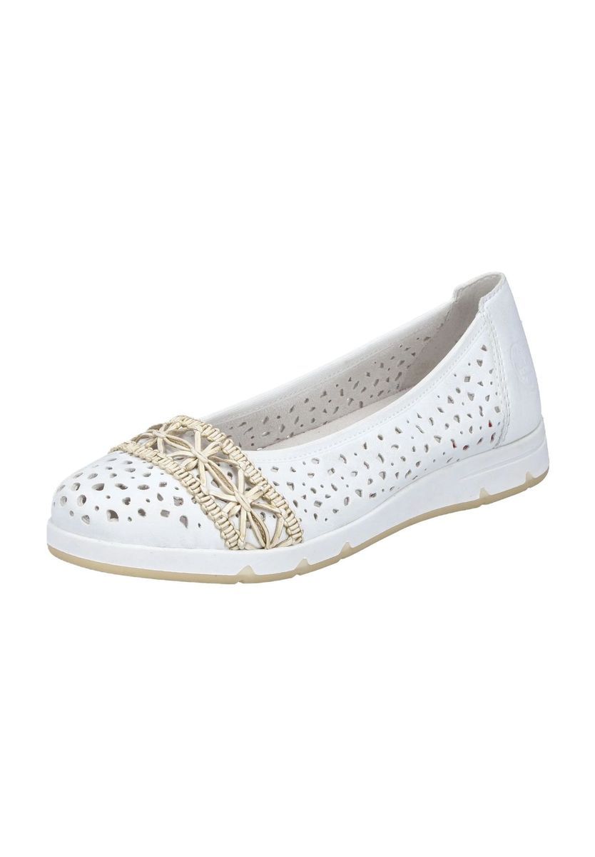 Perforierte Slipper mit dekorativem Riemen