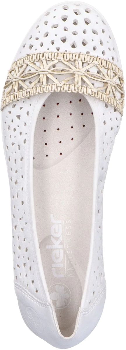 Perforierte Slipper mit dekorativem Riemen