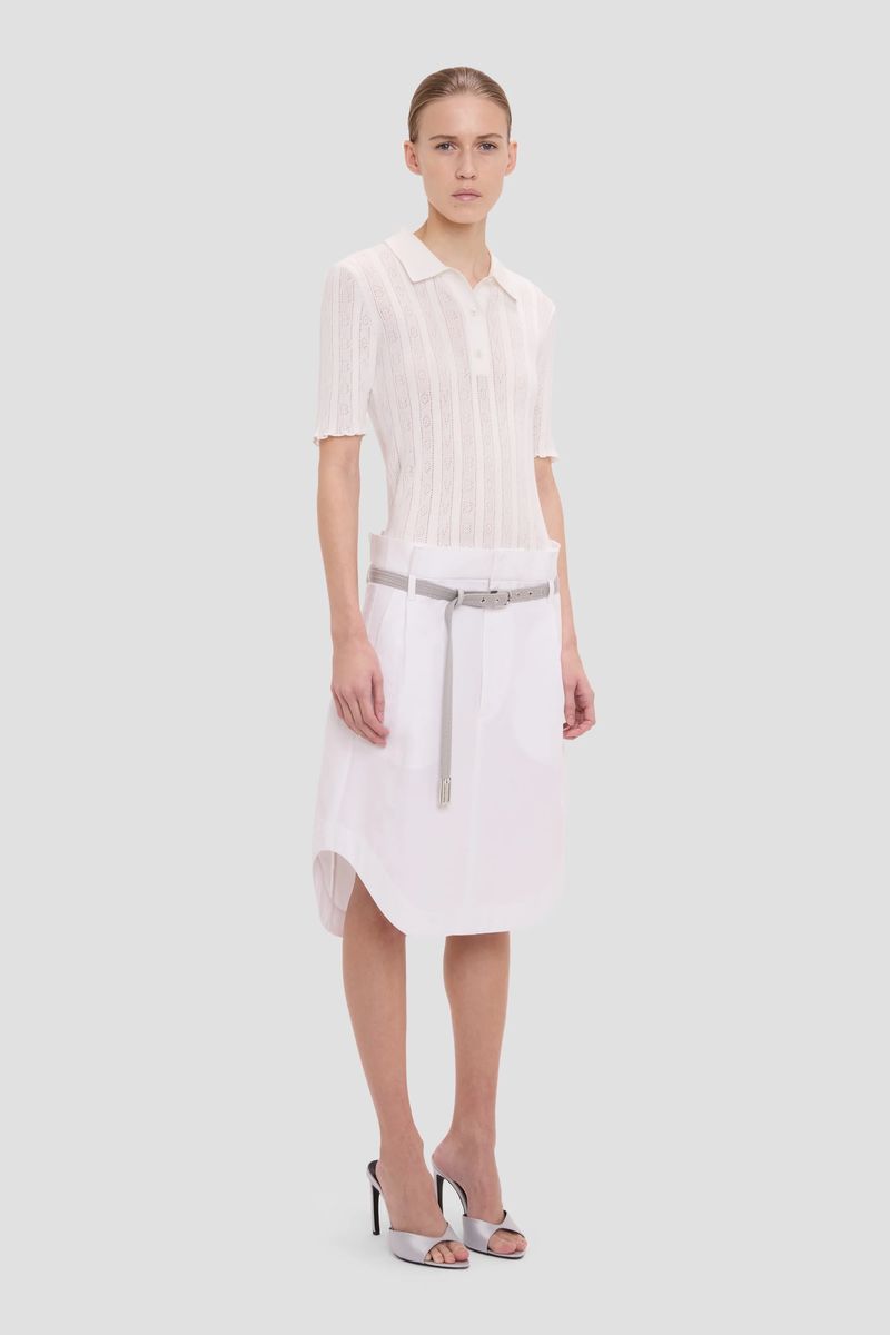 Polo-Oberteil mit Lochmuster-Details