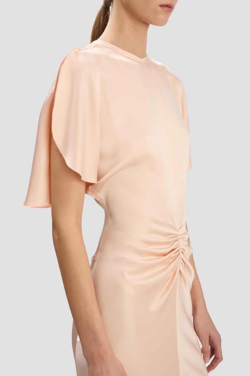 Elegante drapierte Satin-Abendrobe Isabella