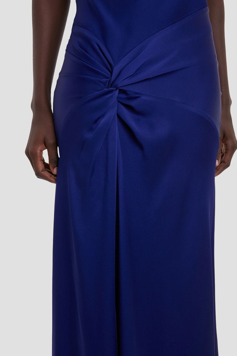 Drapiertes Satin-Camisole-Kleid mit Knoten