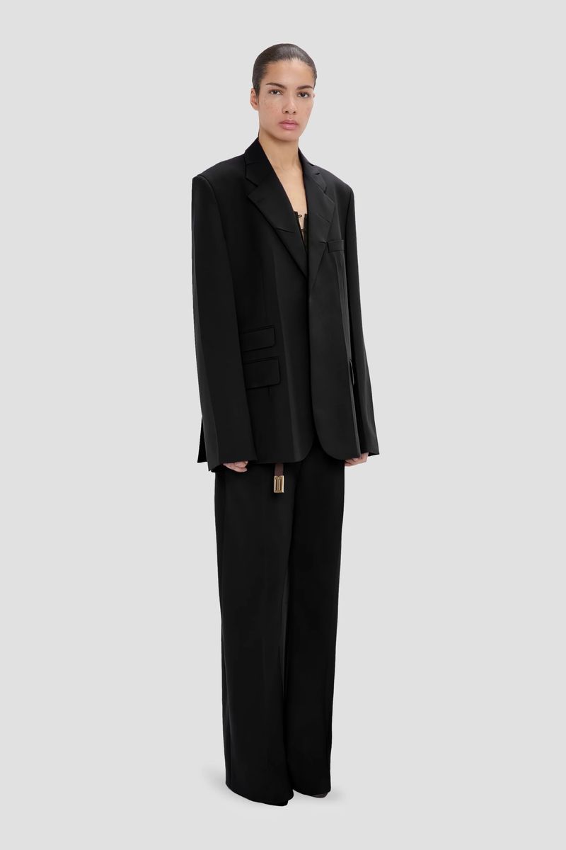 Einreihiger Blazer mit Reverskragen
