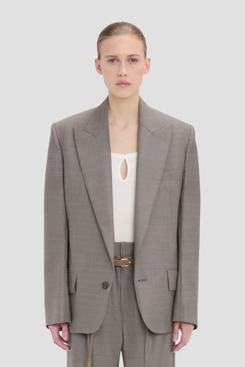 Strukturierter Oversized-Wollblazer