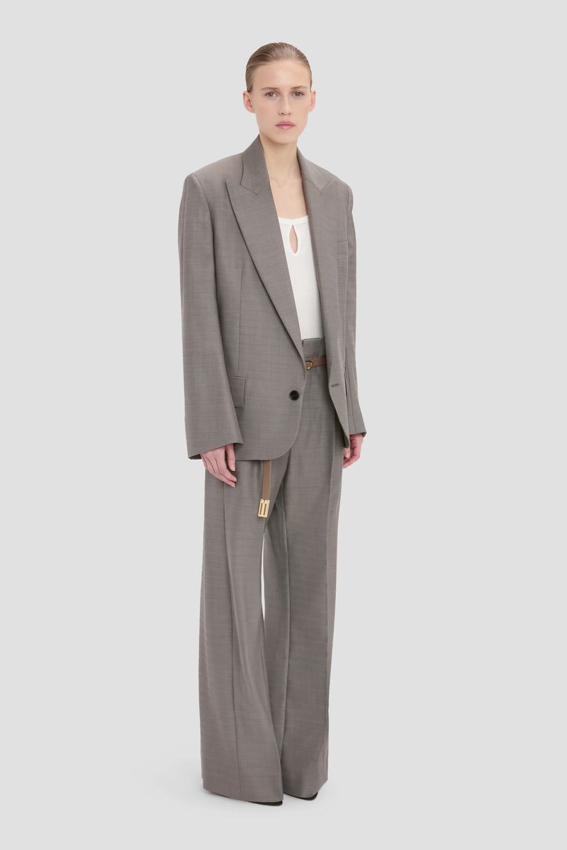 Strukturierter Oversized-Wollblazer