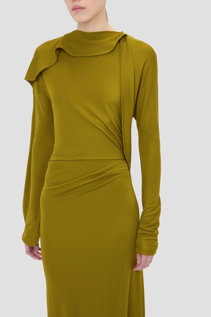 Drapiertes Jersey-Abendkleid